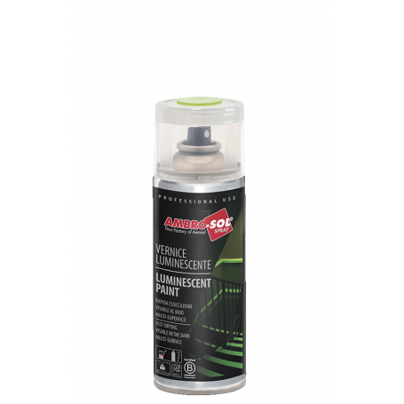 VERNICE SMALTO FOTOLUMINESCENTE VERDE SEGNALEDICA AL BUIO AMBRO-SOL SPRAY 400 ML