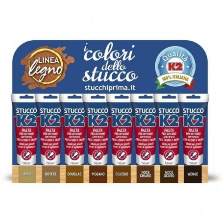 STUCCO IN PASTA PER LEGNO E MURO "K2" TUBETTO DA 150 ML   ROVERE