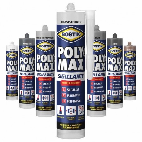 BOSTIK POLY MAX SIGILLANTE   SIGILLA, RIEMPIE, RIFINISCE DA 280 ML   COL. BIANCO