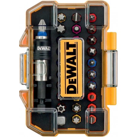 DEWALT SET AVVITATORE COMPOSTO DA 32 PZ COLORATI IN COVER TRASPARENTE MOD.DT7969