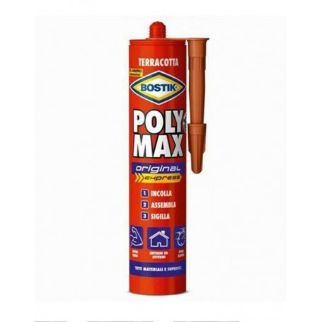 COLLA DI MONTAGGIO UNIVERSALE BOSTIK POL YMAX EXPRESS DA 425 G - COL. TERRACOTTA