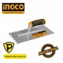 FRATTONE DENTATO PER COLLA E INTONACO PROFESSIONALE IN ACCIAIO INOX INGCO - 280 X 130 MM