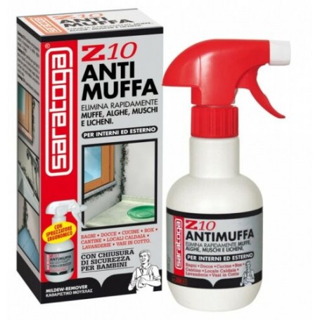 ANTIMUFFA SPRAY RIMUOVI ELIMINA MUFFA ALGHE SBIANCANTE SARATOGA Z10 - DA 500 ML   1 PZ