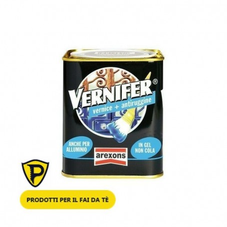 VERNIFER VERNICE GEL ANTIRUGGINE FERRO IN GEL PRONTA ALL'USO AREXONS DA 750 ML   COL. ANTRACITE METALLIZZATO