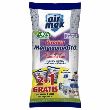 AIRMAX Assorbi Umidità TAB Lavanda 4PZ Pasticche Ricarica Sali Aria Sana  4x450 g