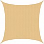 TELO OMBREGGIANTE  BEIGE M 2,9 X 2,9 VELA QUADRATA PER GIARDINO ESTERNO + ANELLI