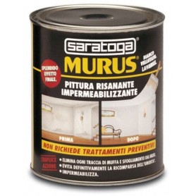 PITTURA IMPERMEABILIZZANE  MURUS - 1 L RISANANTE ANTIMUFFA PER MURI PARETI