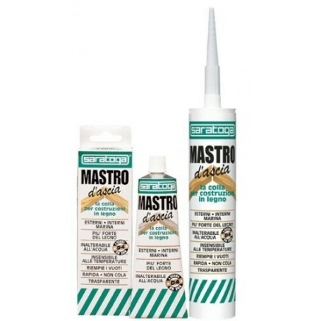 COLLA PER LEGNO MAESTRO D'ASCIA SARATOGA TRASPARENTE RESISTENTE ALL'ACQUA MARINA   280 GR