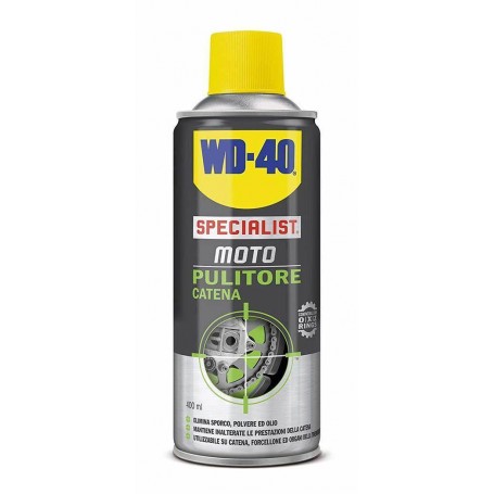 PULITORE CATENE MOTO WD-40 SPECIALIST DE TERGENTE ELIMINA SPORCO POLVERI DA 400 ML