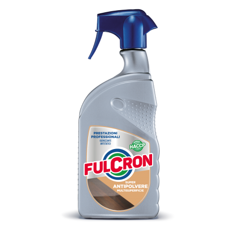 DETERGENTE PAVIMENTI MULTISUPERFICIE FULCRON HACCP ANTISTATICO IGIENIZZANTE SPRAY LAMINATO   750ML