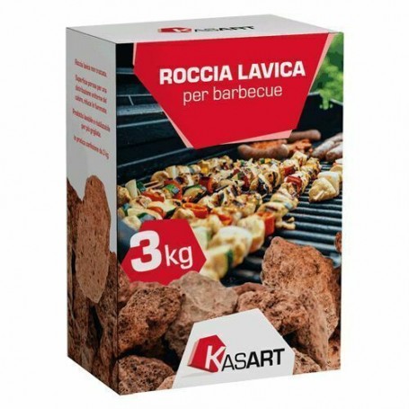 ROCCIA LAVICA PER BARBECUE E GRIGLIE SUPERFICE POROSA NON TRATTATA - DA 3KG