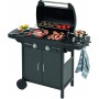 BARBECUE A GAS CLASSIC NERO II BBQ CON PIETRA LAVICA, FORNELLO E GRIGLIA CON COPERCHIO