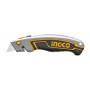 CUTTER PROFESSIONALE INGCO 19X61 MM CON 6 LAME DI RICAMBIO + GUANTI ANTI TAGLIO