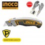 CUTTER PROFESSIONALE INGCO 19X61 MM CON 6 LAME DI RICAMBIO + GUANTI ANTI TAGLIO