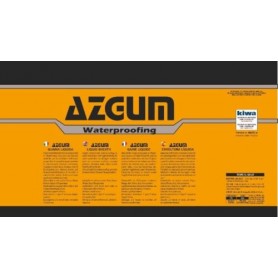 GUAINA LIQUIDA IMPERMEABILIZZANTE AZGUM + GUANTI OMAGGIO   FUSTO DA 20 KG   COL. NERO