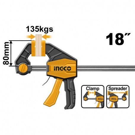 MORSETTO A SGANCIO RAPIDO STRETTOIO 80X4 50 MM 18" POLLICI PER FALEGNAME