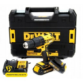 TRAPANO AVVITATORE A PERCUSSIONE DEWALT + 2 BATTERIE 18V 2X1,5AH + VALIGETTA