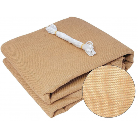 VELA TENDA OMBREGGIANTE PARASOLE IN ECRÙ RESISTENTE ANTIUV CON CORDE MULTIMISURE   TRIANGOLARE M 3,6X3,6X3,6