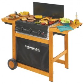 BARBECUE CAMPINGAZ ADELAIDE 3 WOODY DUALGAS CON 3 BRUCIATORI A GAS GPL O METANO