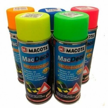 VERNICE FLUORESCENTI SPRAY MACOTA TUNING COLOR DA 400 ML   VERDE FLUO