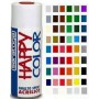 VERNICE SPRAY SARATOGA HAPPY COLOR ACRILICA SOVRAVERNICIABILE BOMBOLETTA 400 ML   TESTA DI MORO 2 GRIGIO RAL 8019