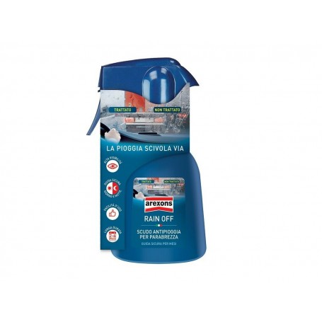 RAIN OFF SPRAY SCUDO ANTIPIOGGIA TRATTAM ENTO IDROREPELLENTE PER PARABREZZA 200 ML AREXONS